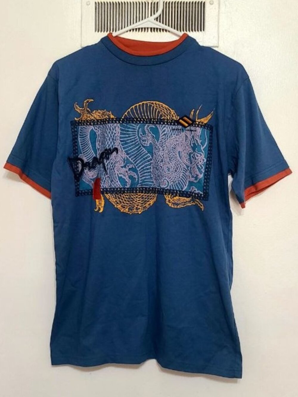 Blue Dragon Embroidered Tee